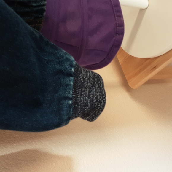 Tomorrow's Generation Vintage Jean Jacket with Leather Trim - Picture 6 of 7